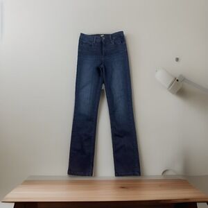 PAIGE Hidden Hills Straight Jeans Women 26 Blue Stretch Denim